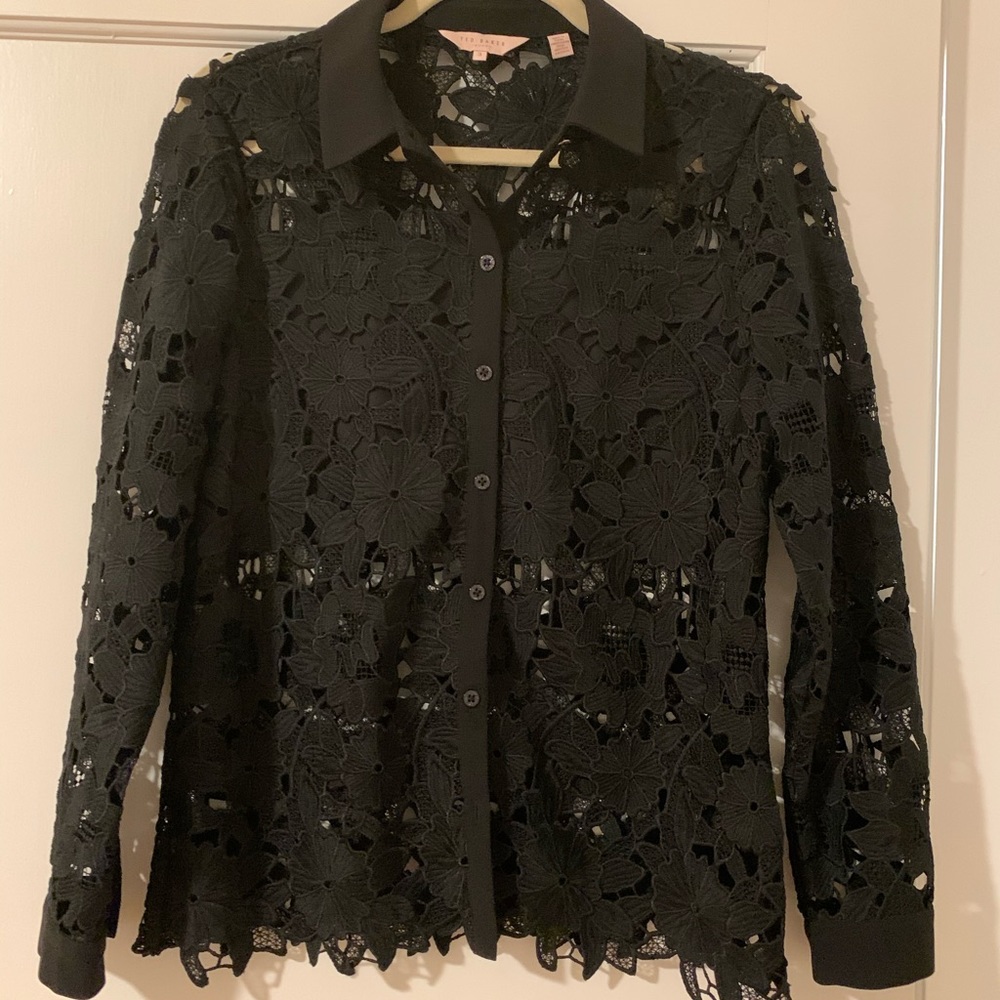 Ted Baker Floral Eyelet Blouse